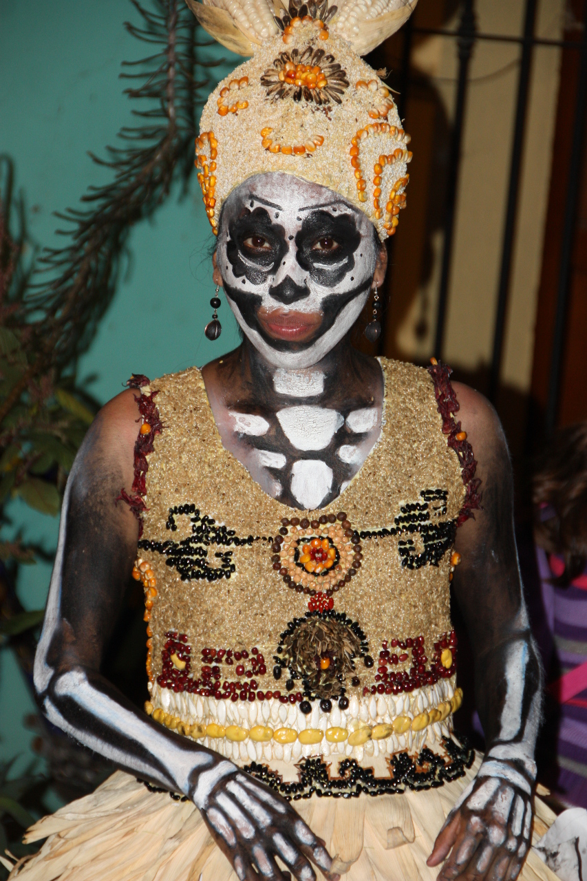 Woman in catrina costume